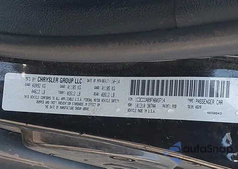 2015 Chrysler 200 Limited from USA, damaged, VIN 1C3CCCAB9FN603714